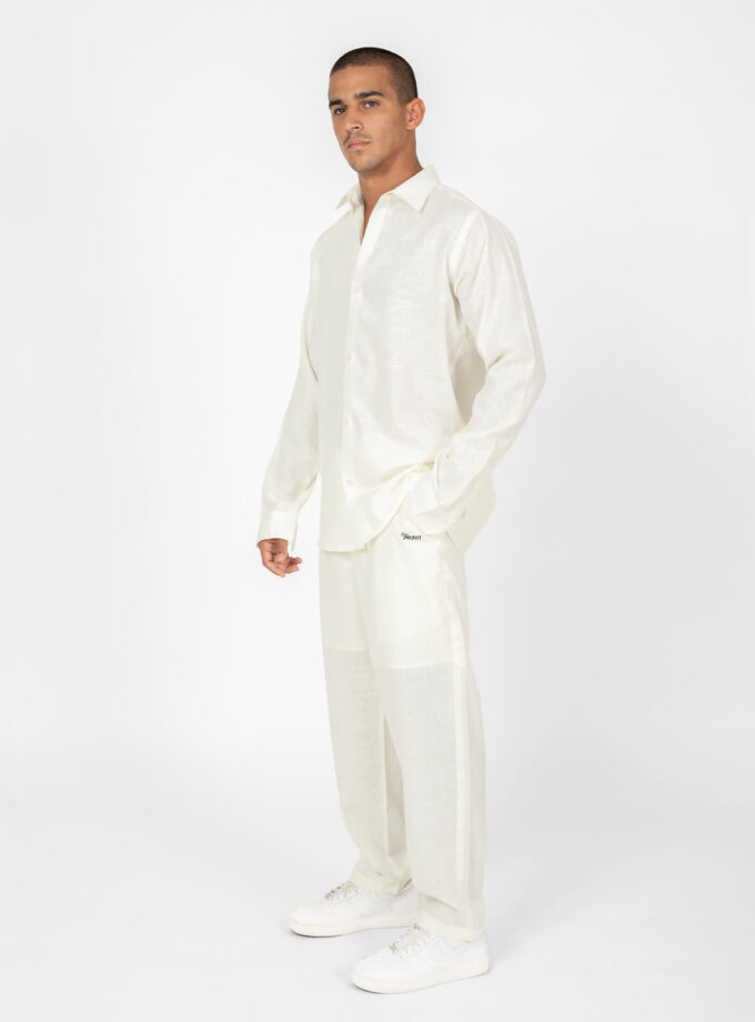 White linen shirt