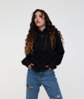Black and blue hoodie
