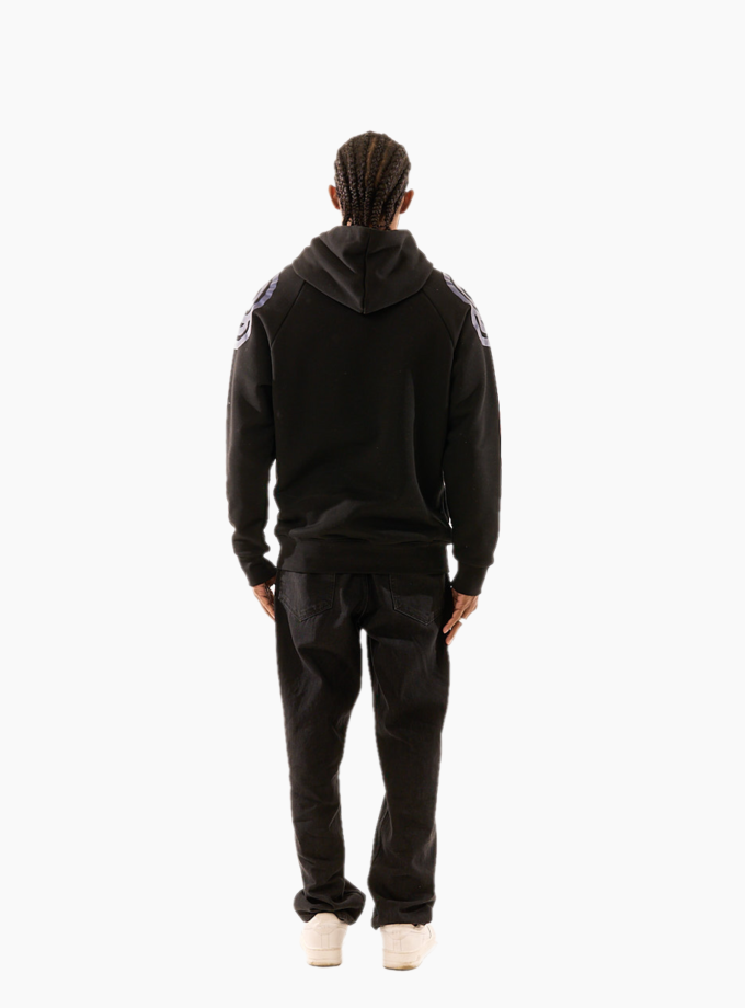 Black and blue hoodie