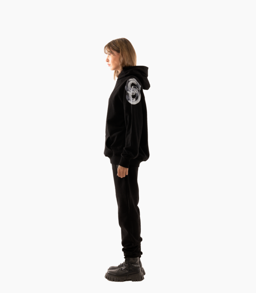 Black and silver hoodie