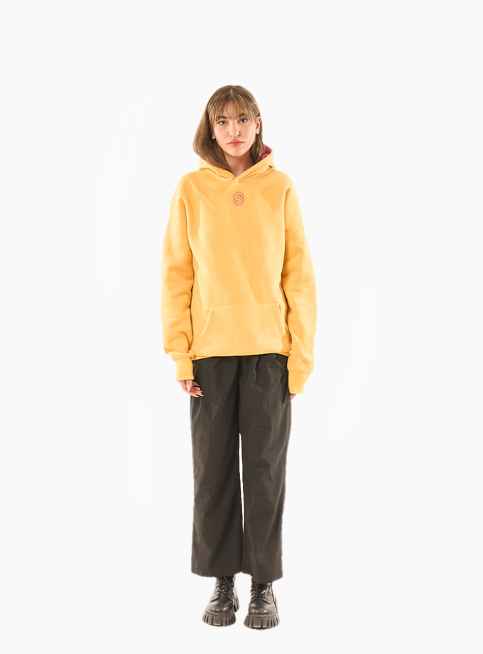 apricot and pink hoodie