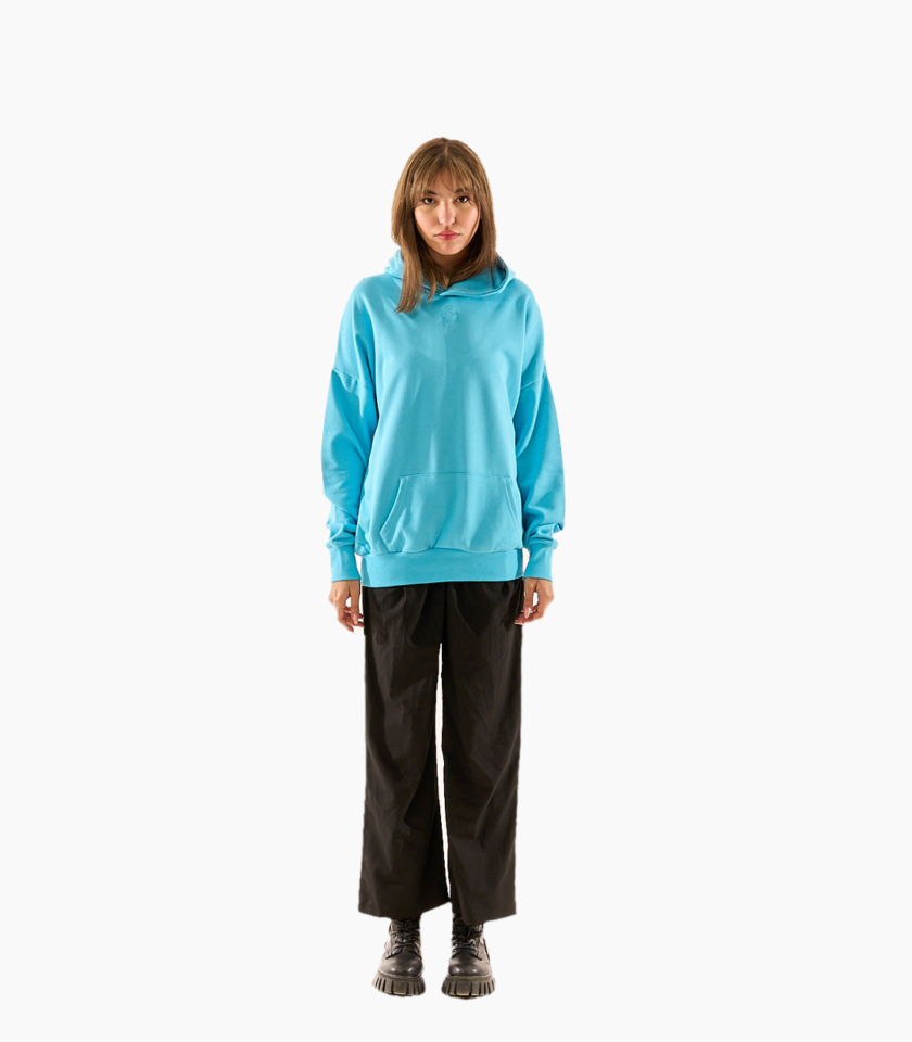 Blue hoodie