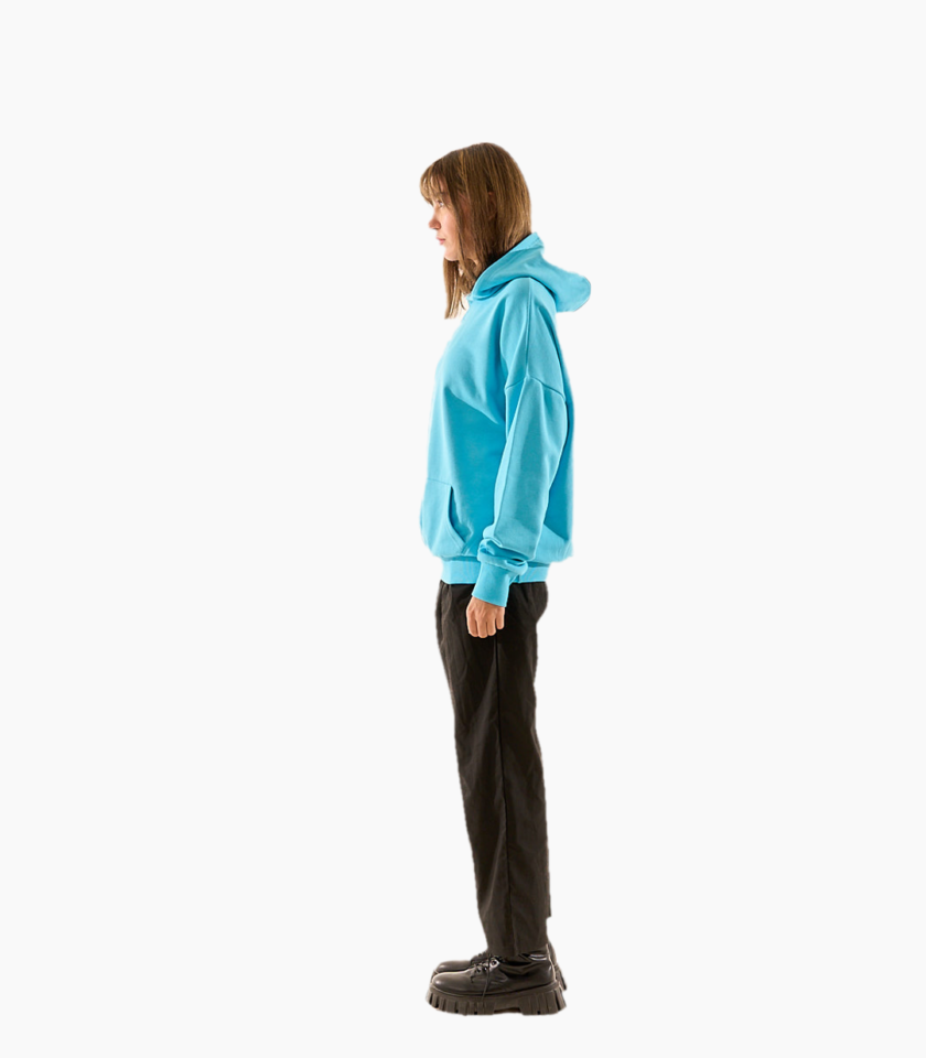 Blue hoodie