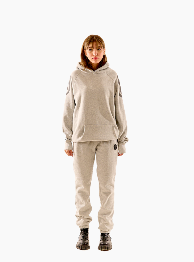 gray and black hoodie