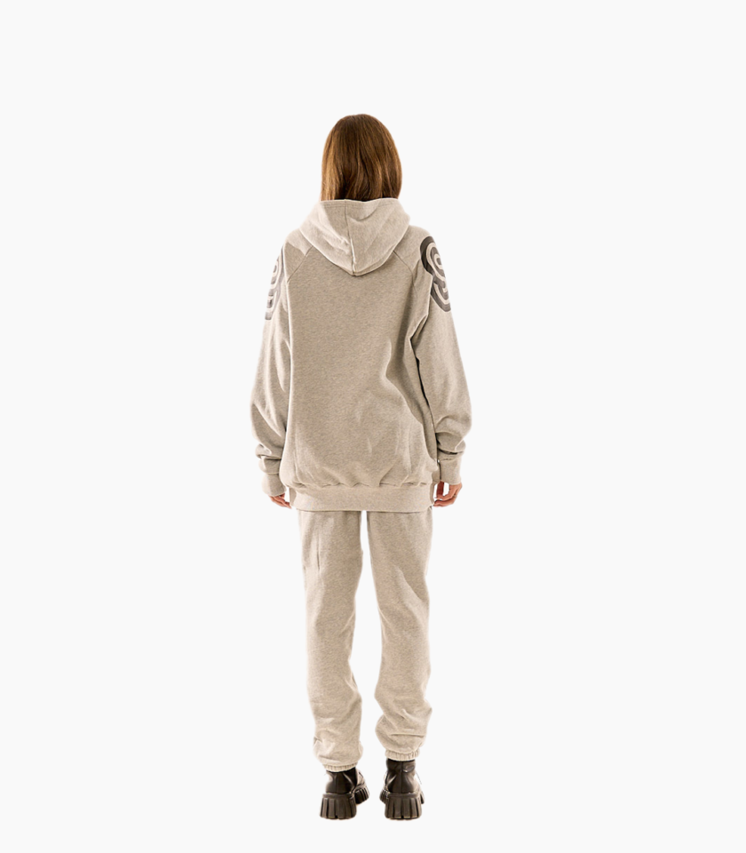 gray and black hoodie