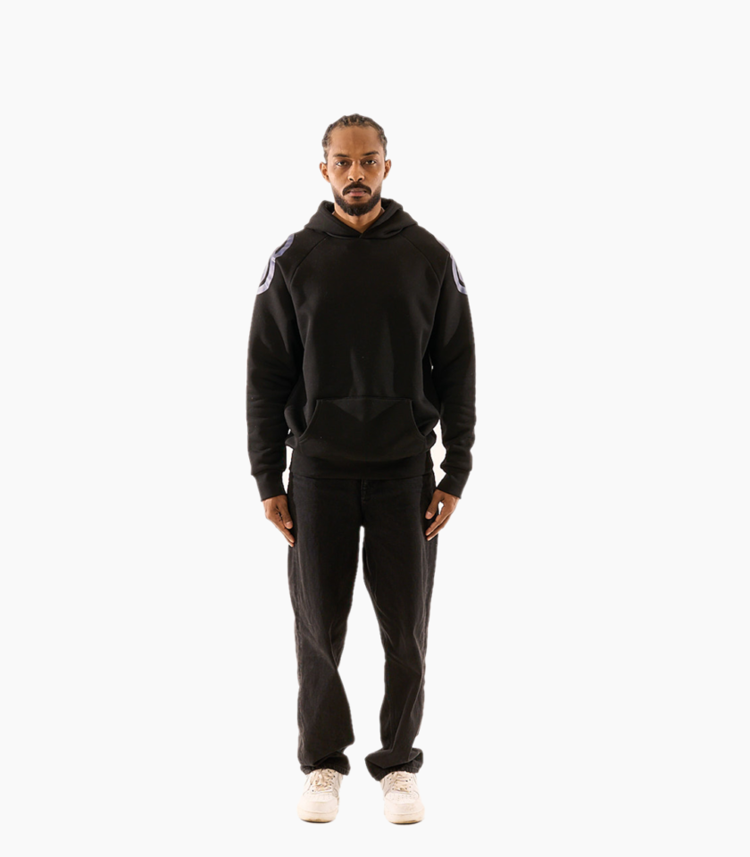 Black and blue hoodie