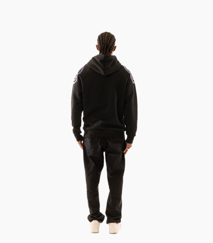 Black and blue hoodie