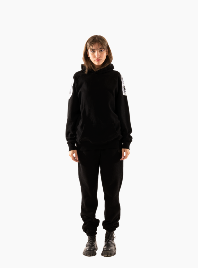 Black and silver hoodie