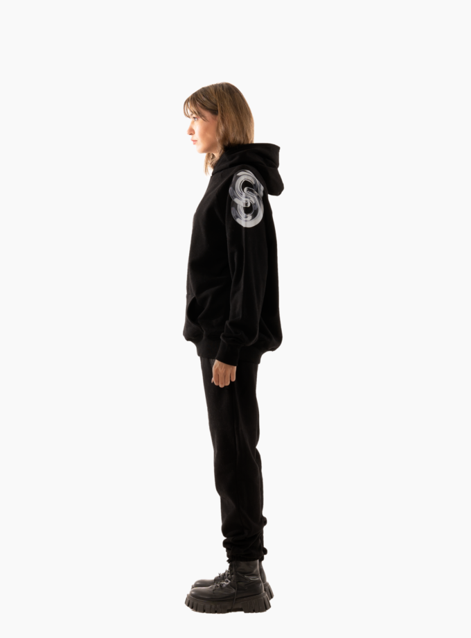 Black and silver hoodie
