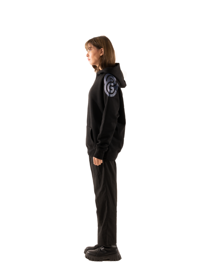 Black and blue hoodie