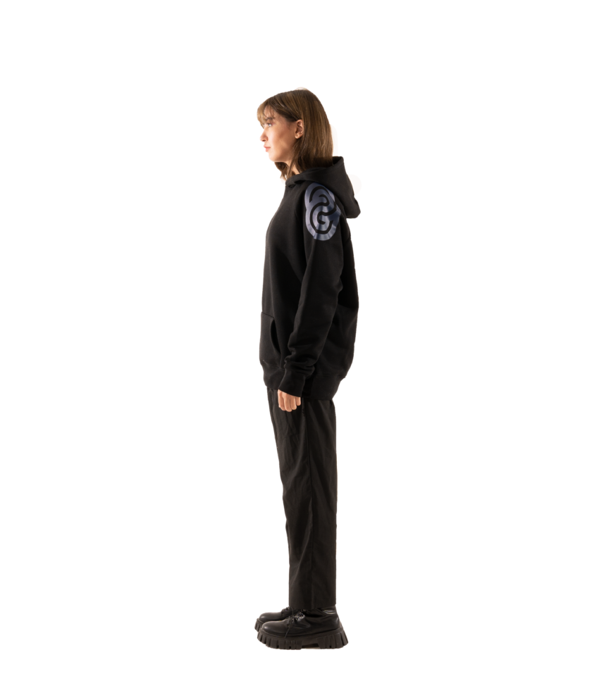 Black and blue hoodie