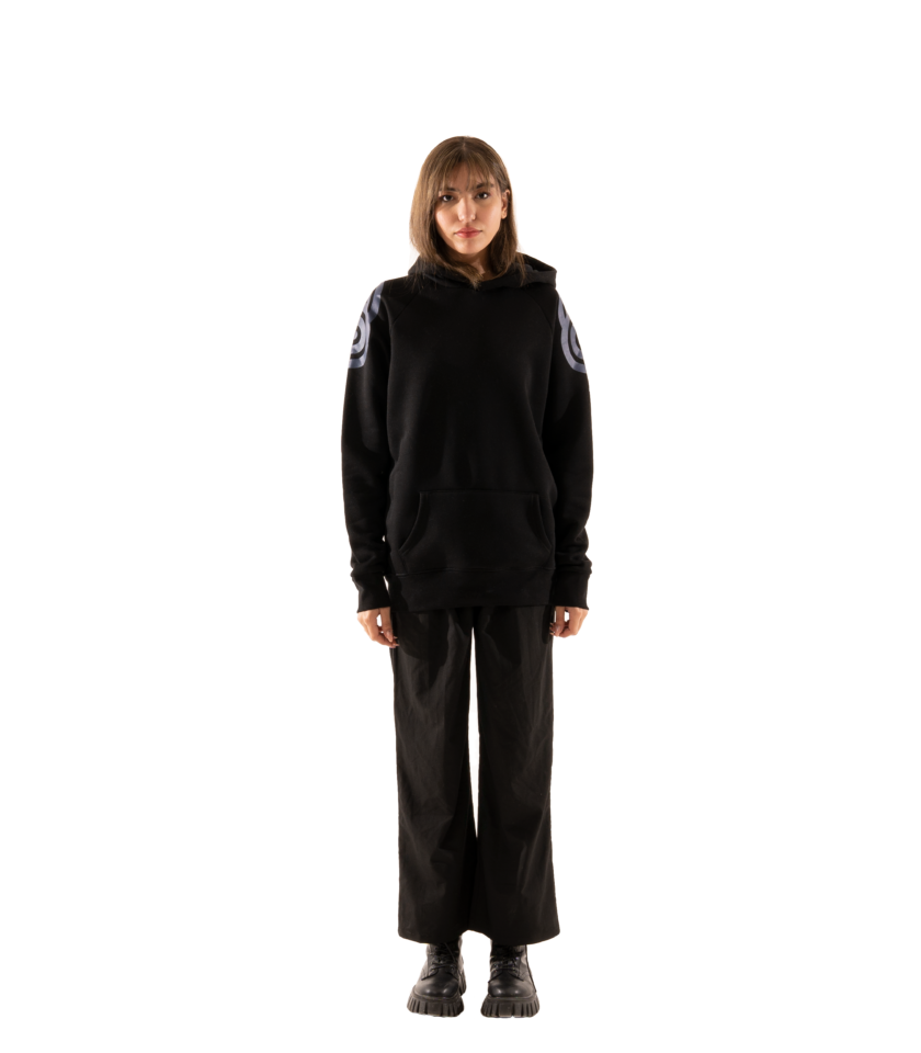 Black and blue hoodie